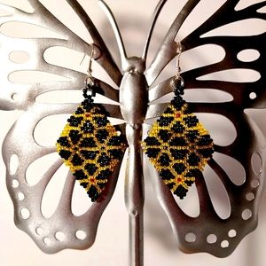 Handwoven Earrings | Beaded Jewelry | Team Spirit